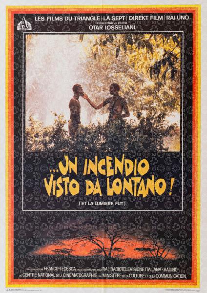 Un incendio visto da lontano