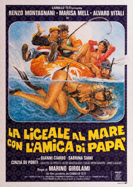 La liceale al mare con l'amica di papà