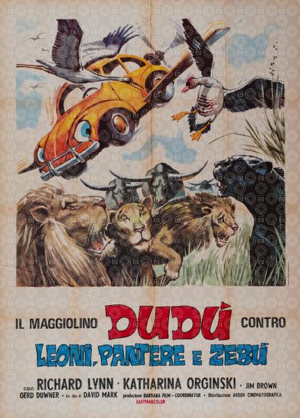 Il maggiolino dudù contro leoni pantere e zebù