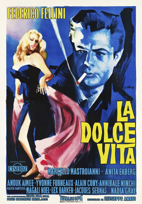 Manifesto del film La dolce vita (Federico Fellini, 1960)
