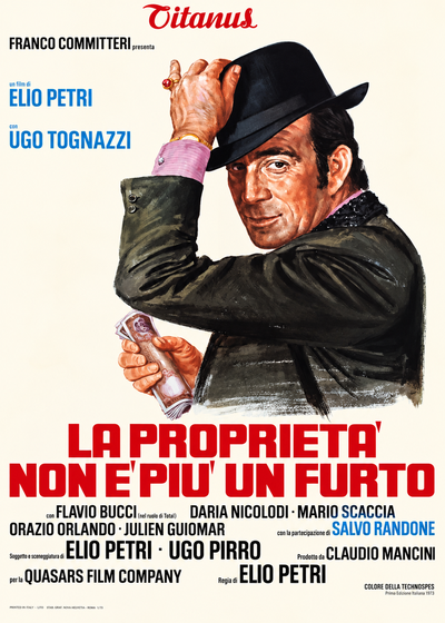 Manifesto vintage La proprietà non è più un furto
