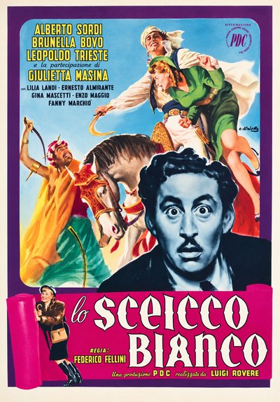 Manifesto vintage de Lo sceicco bianco