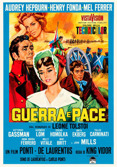 Manifesto vintage di Guerra e Pace