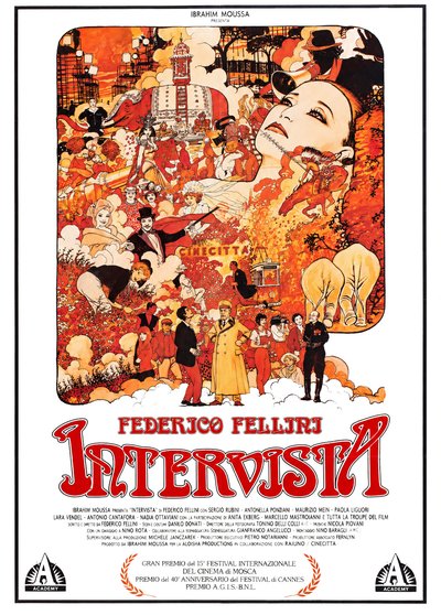 Manifesto vintage di Intervista a Cinecittà