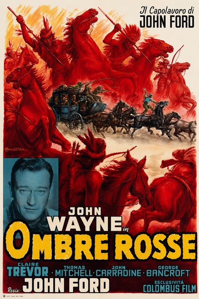 Ombre rosse poster