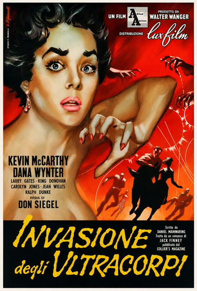 Poster del film invasione degli ultracorpi pittore biffignandi