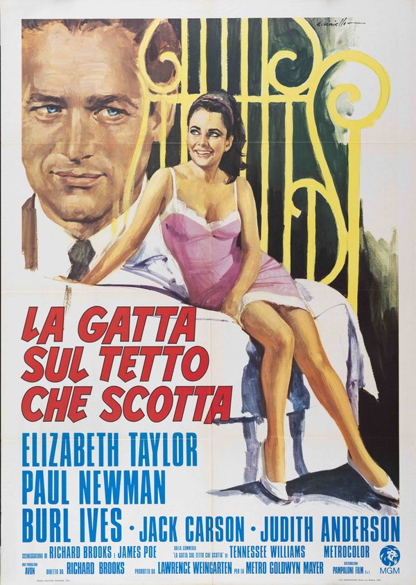 Poster del film la gatta sul tetto che scotta