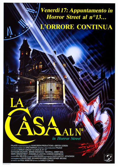 Poster horror gotico italiano del film La casa al n 13