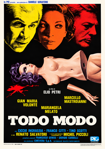 Poster italiano vintage Todo Modo restaurato