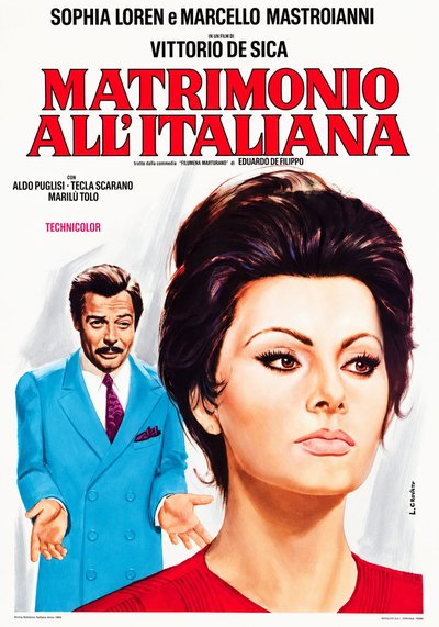 Poster vintage di Matrimonio all’italiana