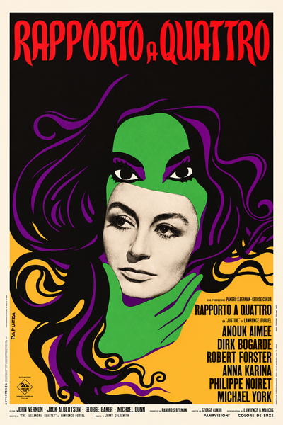 Poster vintage italiano “Rapporto a quattro”
